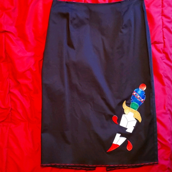 Mode Merr Rockabilly Dagger Pencil Skirt - Picture 1 of 4